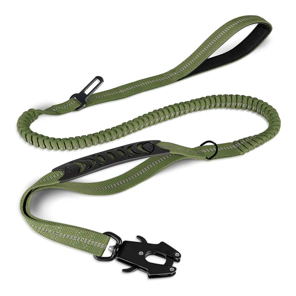 Adjustable Pet Leash For Big Dogs Bungee Tactical Heavy Duty Dog Leash Straps Reflective Car Seatbelt Dog Collor Dog Accessories