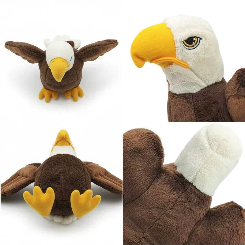 Large Bald Eagle Dog Toys Resistant Indestructible Plush Big Sound Dog Toy With Squeaker Small Raw Dogs Chew Puppy Pet Supplies