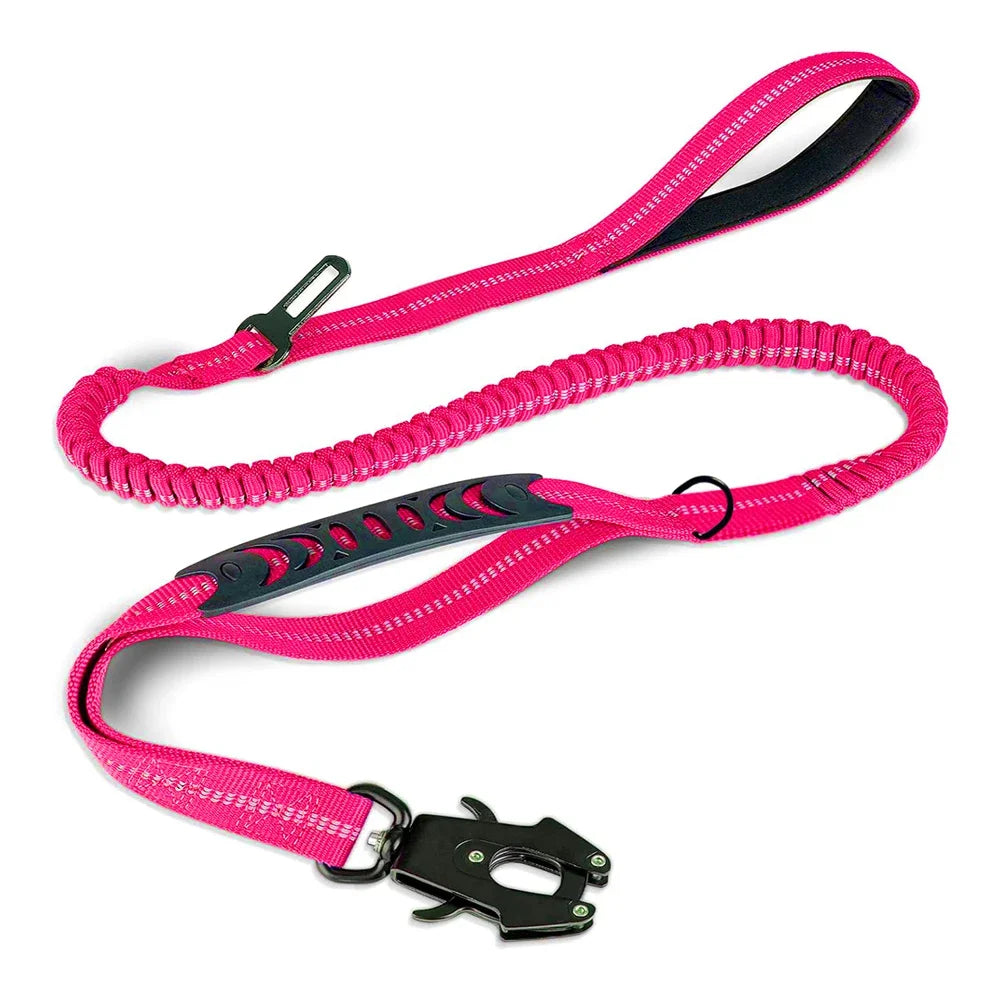 Adjustable Pet Leash For Big Dogs Bungee Tactical Heavy Duty Dog Leash Straps Reflective Car Seatbelt Dog Collor Dog Accessories
