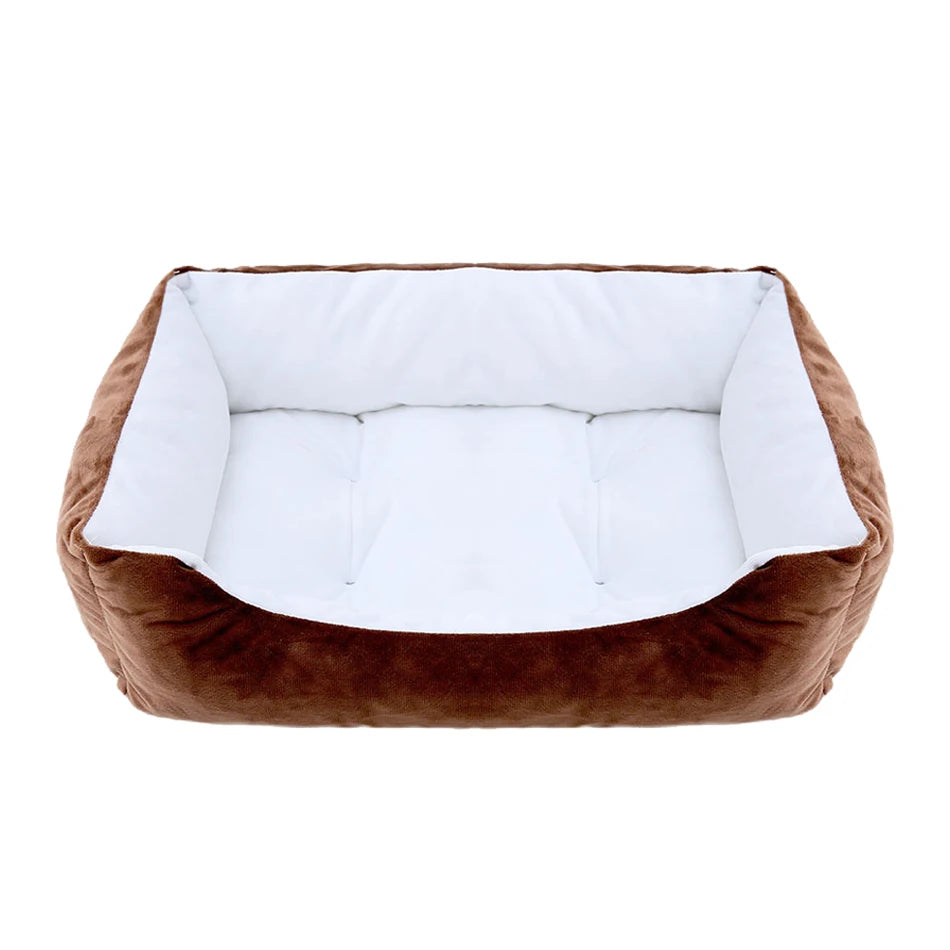 Bed for Dog Cat Pet Square Plush Kennel Medium Small Dog Sofa Bed Cushion Pet Calming Dog Bed House Pet Supplies Winter
