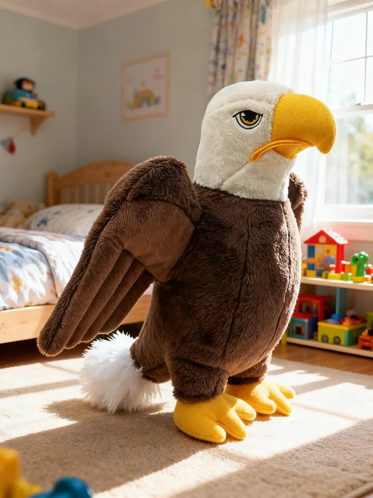 Large Bald Eagle Dog Toys Resistant Indestructible Plush Big Sound Dog Toy With Squeaker Small Raw Dogs Chew Puppy Pet Supplies