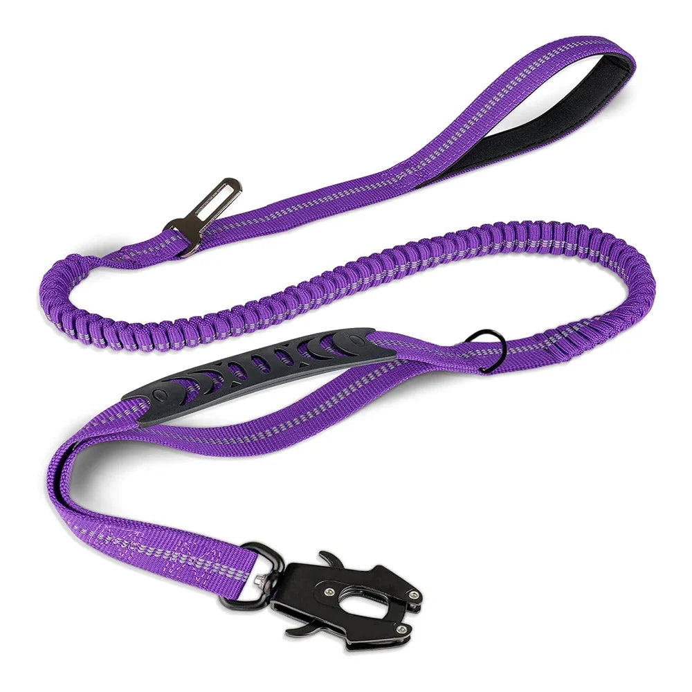 Adjustable Pet Leash For Big Dogs Bungee Tactical Heavy Duty Dog Leash Straps Reflective Car Seatbelt Dog Collor Dog Accessories