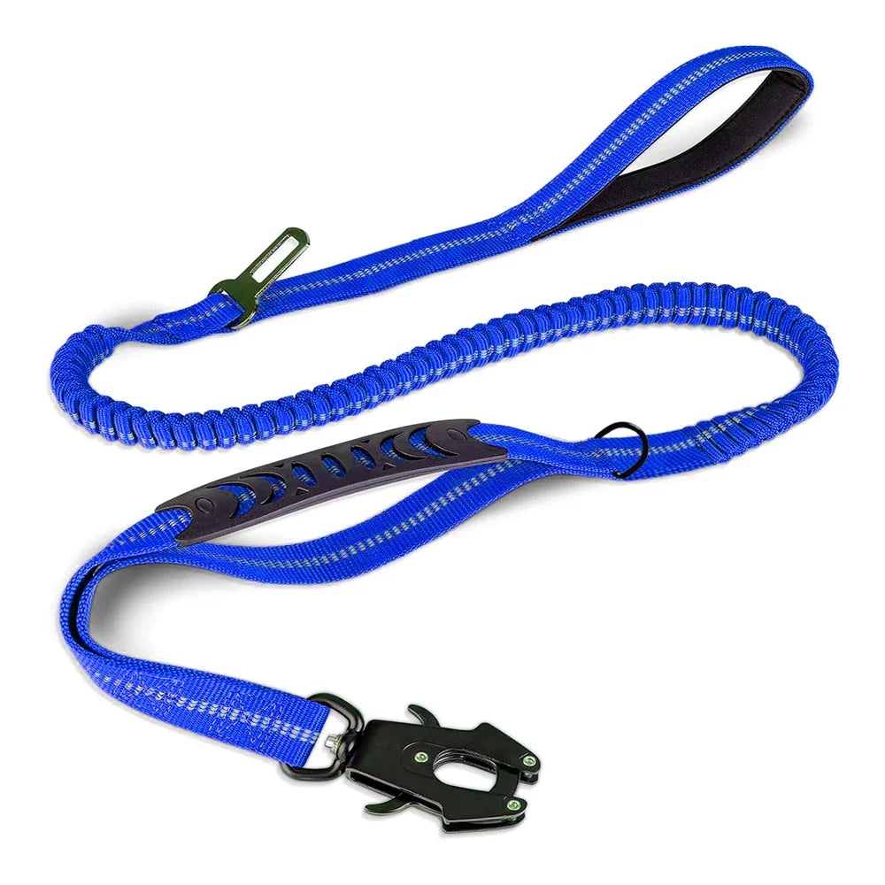 Adjustable Pet Leash For Big Dogs Bungee Tactical Heavy Duty Dog Leash Straps Reflective Car Seatbelt Dog Collor Dog Accessories