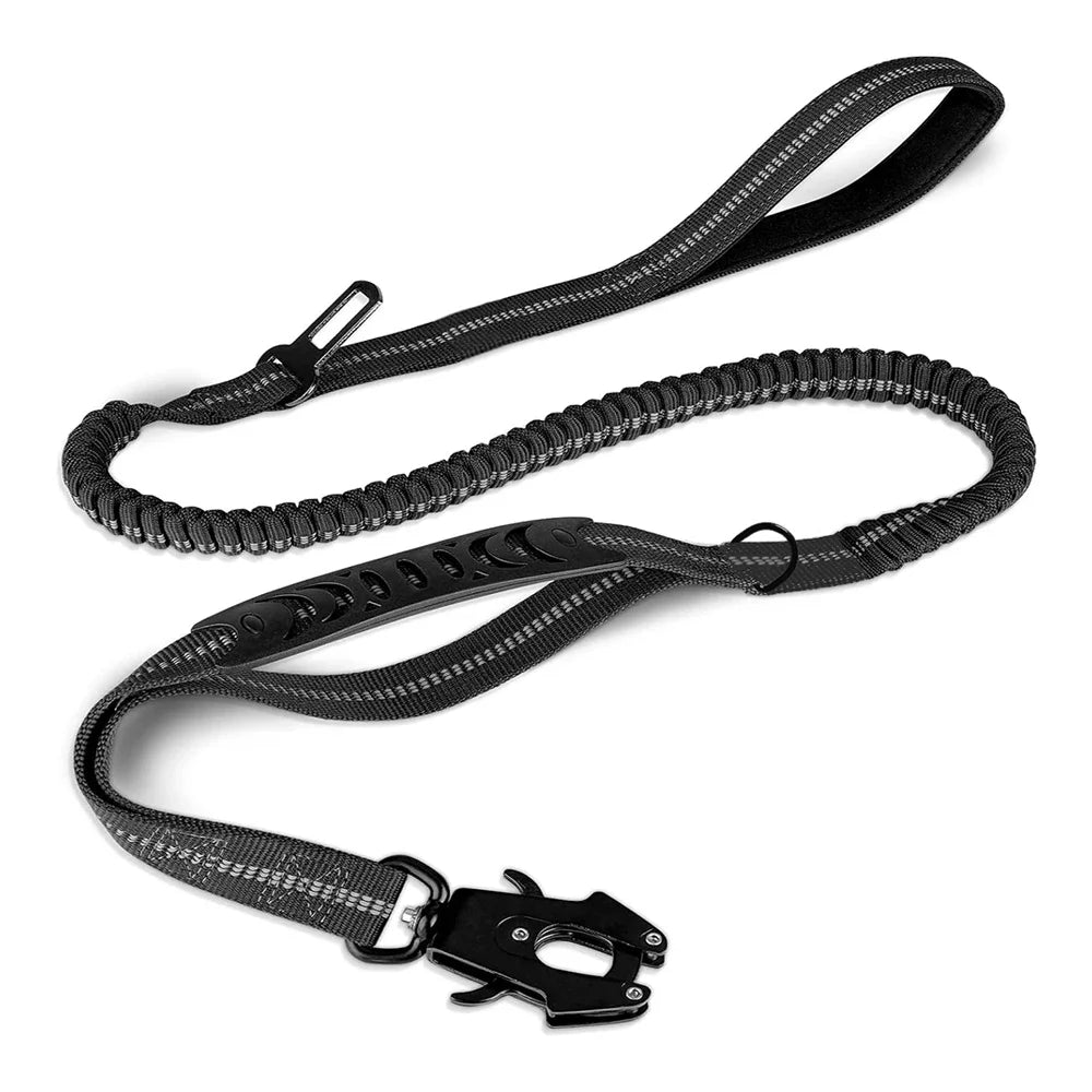 Adjustable Pet Leash For Big Dogs Bungee Tactical Heavy Duty Dog Leash Straps Reflective Car Seatbelt Dog Collor Dog Accessories