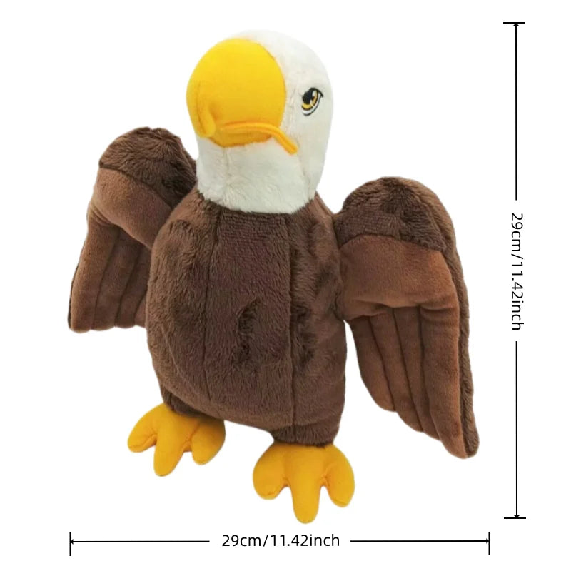 Large Bald Eagle Dog Toys Resistant Indestructible Plush Big Sound Dog Toy With Squeaker Small Raw Dogs Chew Puppy Pet Supplies