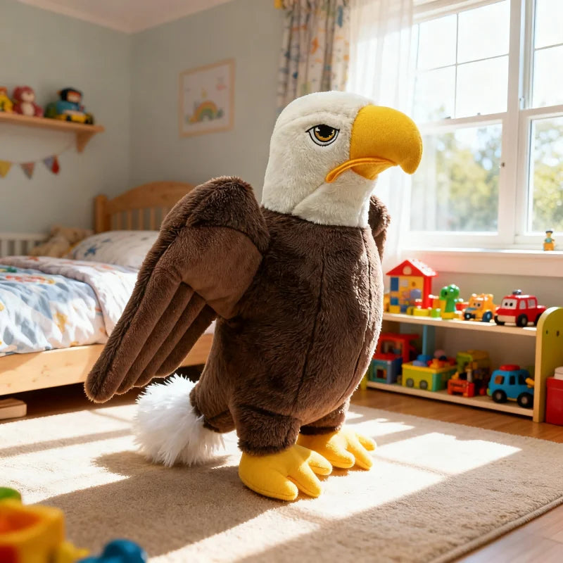 Large Bald Eagle Dog Toys Resistant Indestructible Plush Big Sound Dog Toy With Squeaker Small Raw Dogs Chew Puppy Pet Supplies